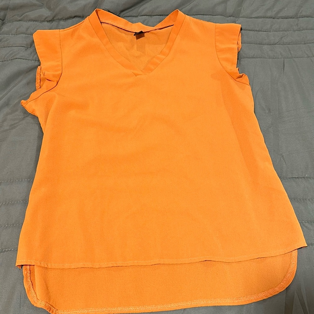 Sheer orange top